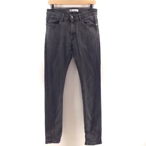 Zara Mens Jeans Skinny‎ Size 32 Faded Black Stretch Denim Slim Fit 5-Pocket